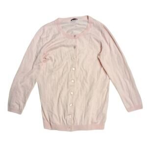 Talbots baby pink button down cardigan